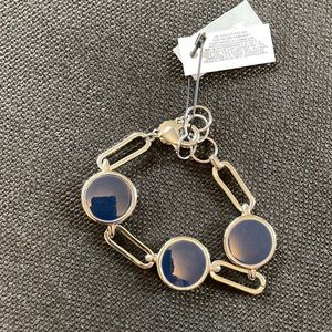 NEW W/Tags—-Chico’s Navy/Silver Bracelet